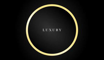 Luxury Black Circle Golden Line Template