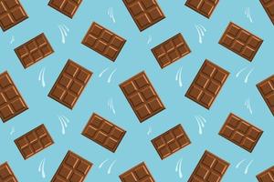 Chocolate Milk Flat Seamless Pattern Design