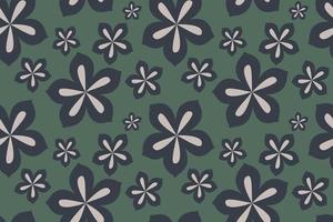 Abstract Flowers Seamless Pattern Design vector