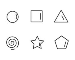 Abstract basic shape icon line art