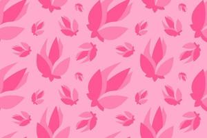 Lotus Pink Beautiful Flowers Illustration. Seamless Pattern Design vector