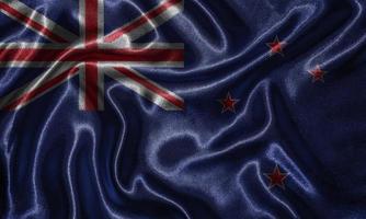 Wallpaper by New Zealand flag and waving flag by fabric. photo