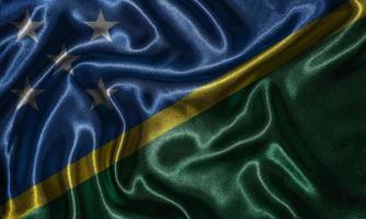 Wallpaper by Solomon Islands flag and waving flag by fabric. photo