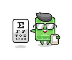 Illustration of football field mascot as an ophthalmologist vector