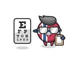 Illustration of norway flag badge mascot as an ophthalmologist vector