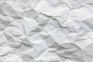 fondo blanco y papel tapiz de textura de papel arrugado. foto