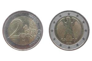 dos monedas de euro foto