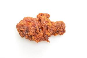 Fried chicken on white background photo