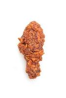 Fried chicken on white background photo