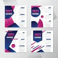Modern 2022 Calendar Template vector