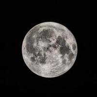 Full moon at night, HDR telescope image photo