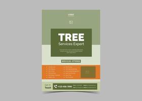 Tree service flyer design template vector