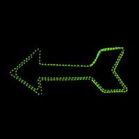 Las Vegas lights, green left arrow sign photo