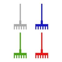 Rake illustrated on a white background vector