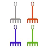 Rake illustrated on a white background vector