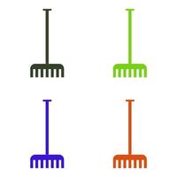 Rake illustrated on a white background vector