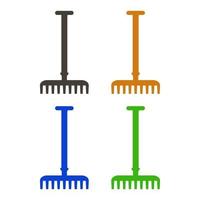 Rake illustrated on a white background vector