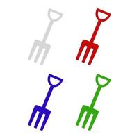 Rake illustrated on a white background vector