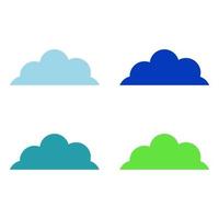 Cloud illustrated on white background vector