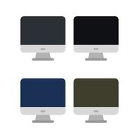 Computer monitor illustrated on background vector