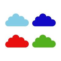 Cloud illustrated on white background vector