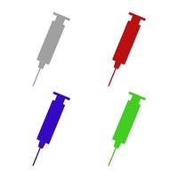 Syringe illustrated on background vector