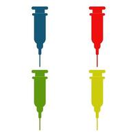 Syringe illustrated on background vector