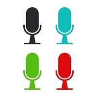 Microphone illustrated on background vector