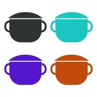 Kitchen pot illustrated on background vector