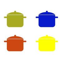 Kitchen pot illustrated on background vector