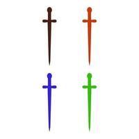 Sword illustrated on background vector