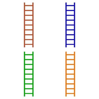 Ladder illustrated on a white background