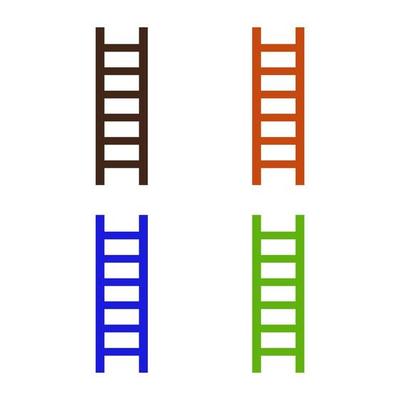 Ladder illustrated on a white background