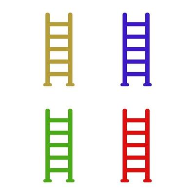 Ladder illustrated on a white background