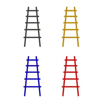 Ladder illustrated on a white background