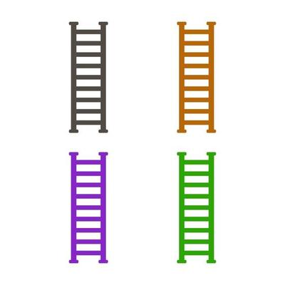 Ladder illustrated on a white background