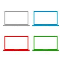 Laptop illustrated on white background vector