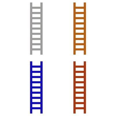 Ladder illustrated on a white background