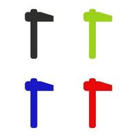 Hammer illustrated on a white background vector