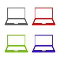 Laptop illustrated on white background vector