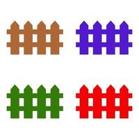 Fence illustrated on a white background vector