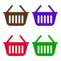 Shopping basket illustrated on a white background vector