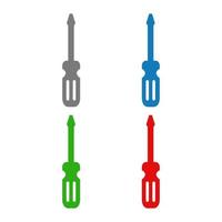 Screwdriver illustrated on a white background vector