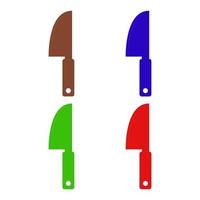 cuchillo ilustrado sobre fondo blanco vector