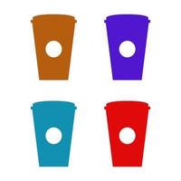 Coffee cup illustrated on white background vector