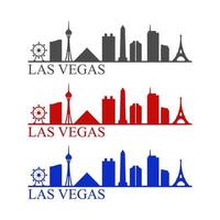 Las Vegas skyline illustrated on white background vector