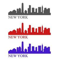 New york skyline illustrated on white background vector