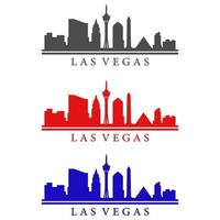 Las Vegas skyline illustrated on white background vector
