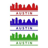 Atustin skyline illustrated on white background vector