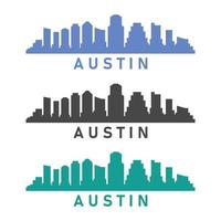 Atustin skyline illustrated on white background vector